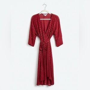 Elegant Red Midi Dress